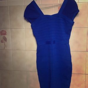Blue body con dress